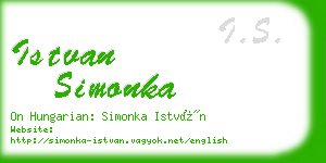 istvan simonka business card